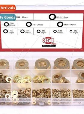350pcs boxed brass flat washers M2-M14 multi-specification c