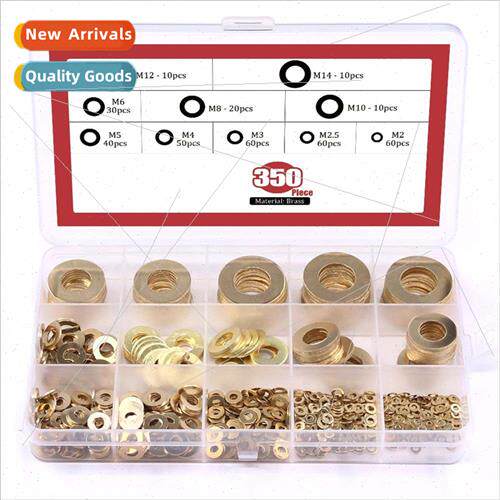 350pcs boxed brass flat washers M2-M14 multi-specification c