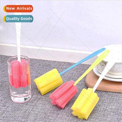 Long handle sponge cleaning cup brush milk bottle brush  cup