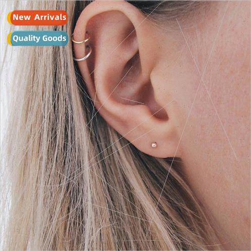 Europe Stainless earrings female tanium steel ear clips simp