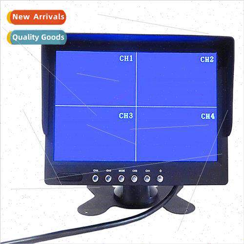 7-inch car quad spl monor four-way BNC header input multiple
