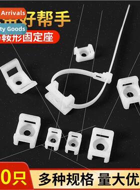 Cable tie holder saddle-type nylon plastic adhesive perated