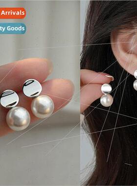 925 silver needle metal concave pcs pearl whe earrings hundr