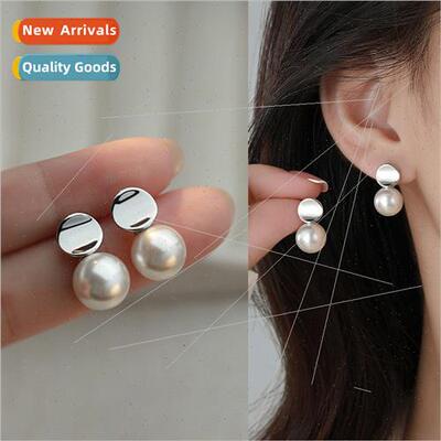925 silver needle metal concave pcs pearl whe earrings hundr