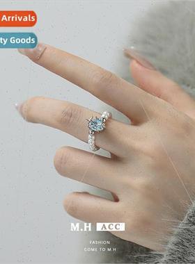 Love Pearl Ring Women che Premium Delicate Hundred Index Fin