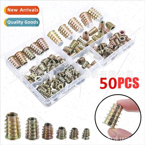 50PCS zinc alloy inner outer tooth nuts boxed M4-M10 hexagon