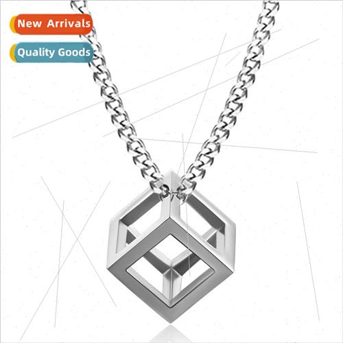 Tanium Steel Fashion Three-dimensional Square Stainless Stee