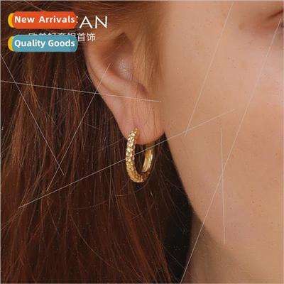 s925 silver jewelry fashion earrings glossy small gold beans