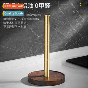 Walnut creative paper towel holder desktop vertical rolling
