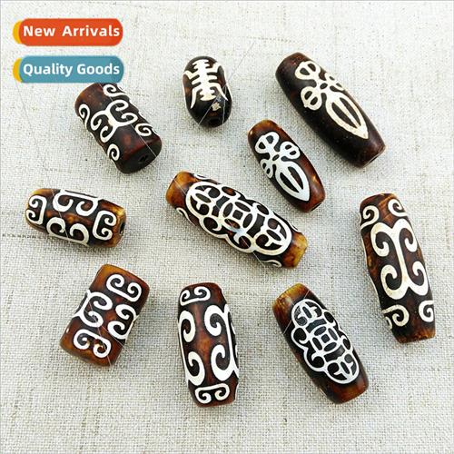 Back to dzi agate money beads grain life loose beads DIY han