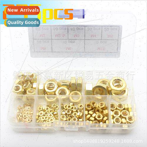 235pcs Metric M2-M10 Brass Hex Nuts Copper Decorative Screw