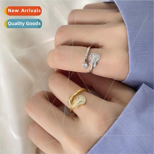 Full diamond music guar ring female lerary French romantic m