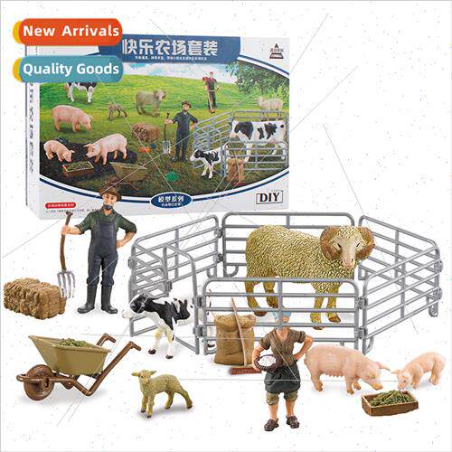 workers poultry farm equipment happy farm scene model set de
