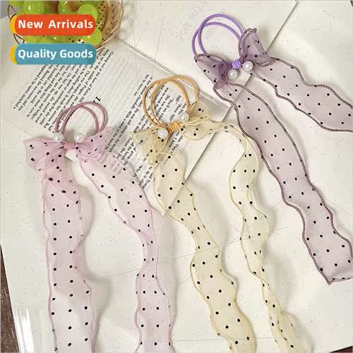 2023 Mesh Ribbon Hair Rope Flutter Ins Sweet HeadbFemale Hai