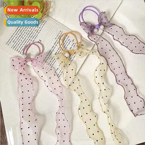 2023 Mesh Ribbon Hair Rope Flutter Ins Sweet HeadbFemale Hai