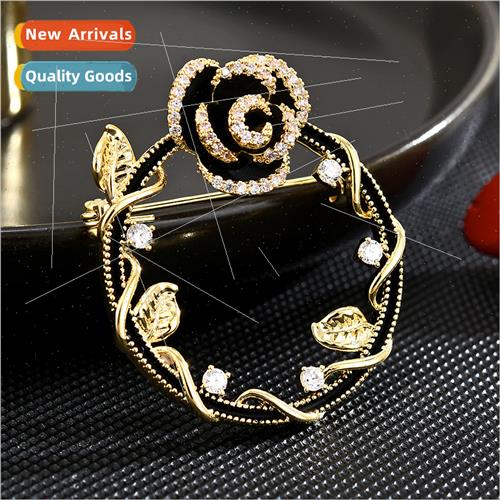 Rose corsage brooch pin upscale female 2023 new niche high-e
