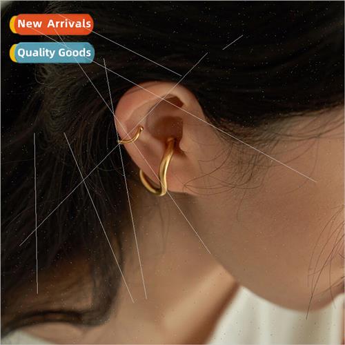 Geometric earrings female niche minimalist ear clips female