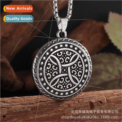 Patchwork Disc Celtic Knot Charm Bracelet Necklace Pendant A