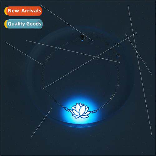 Europe ins fashion glow-in-the-dark luminous lotus flower pu