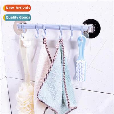 Kchen wall hanging 6 rows hooks creative bathroom nail-free