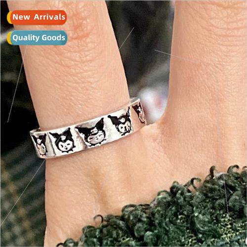 Kuromi Couple Rings Women che Minimalist Cartoon Anime Patte