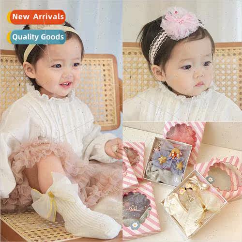 mple ins solid color fivepcs set pleated girl hair bands hai