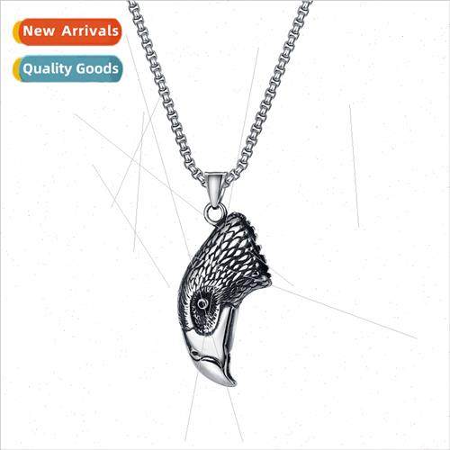 Europe Retro Hip Hop Men Hip Hop Animal Eagle Head Punk Ster