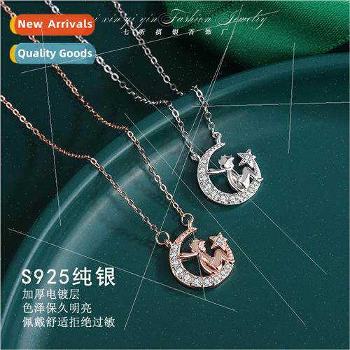 ttle Prince Necklace Women Delicate che Fashion Moon Pendant