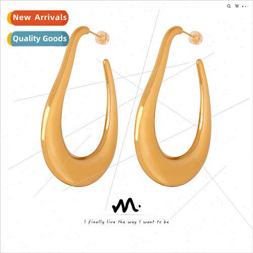 Europe new fashion wild tanium steel gold-plated texture geo