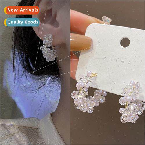 2022 spring new acrylic earrings female 925 silver needle re