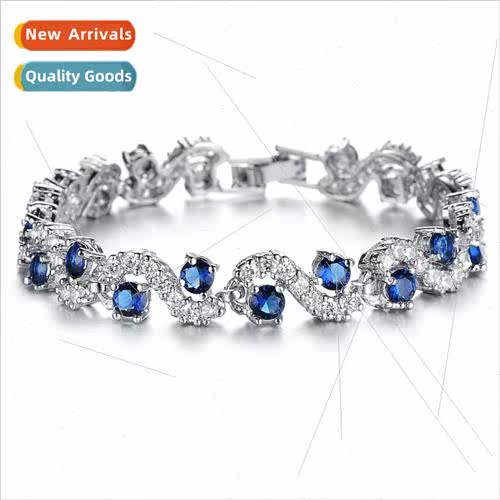 Jewelry Fine Diamonds Bracelet Cubic Zircon Plated Whe Gold