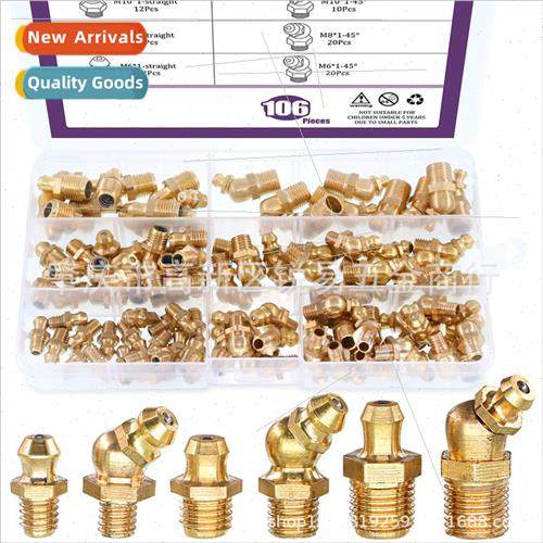106pcs boxed M6M8M10 copper grease nipple grease copper grea