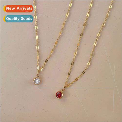 Emerald Single Diamond Starry River Necklace适用Women Luxury