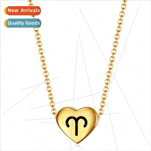 Europe twelve constellations love simple necklace fashion pe