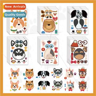 CM2210002-TAO Stickers Cartoon Stickers Dog Head Puzzle DIY