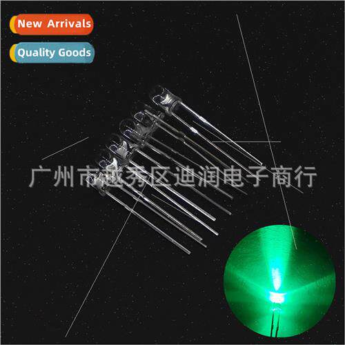 F3 3mm whe hair emerald green short pin round head emerald g