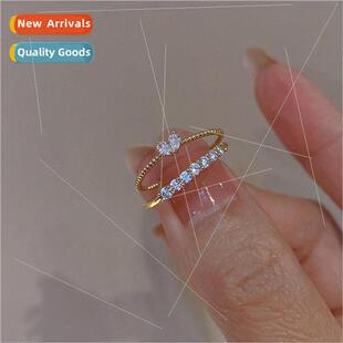 Love Opening Ring 2 pcs Set Niche Fashion Rings Hundred Love