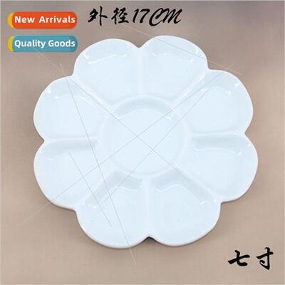 7 inch plum blossom palette porcelain plate ceramic palette