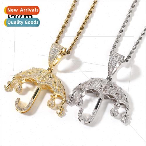 Europe inlaid zirconia umbrella pendant hiphop creative hip