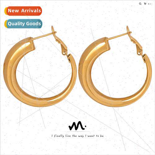 Versatile fashion commuter HK tanium steel earrings do not l