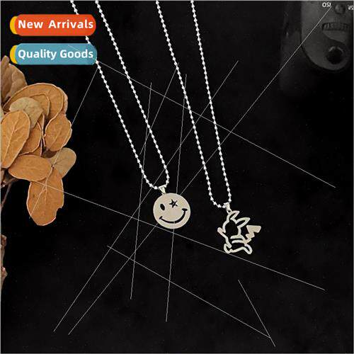 ins cartoon cute stainless steel punk cartoon earth cool nec