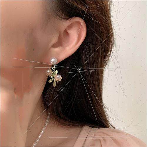 S925 silver needle fresh sweet Mori niche ear hook earrings