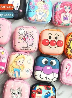 Cartoon fresh mini coin purse small square bag leather zippe