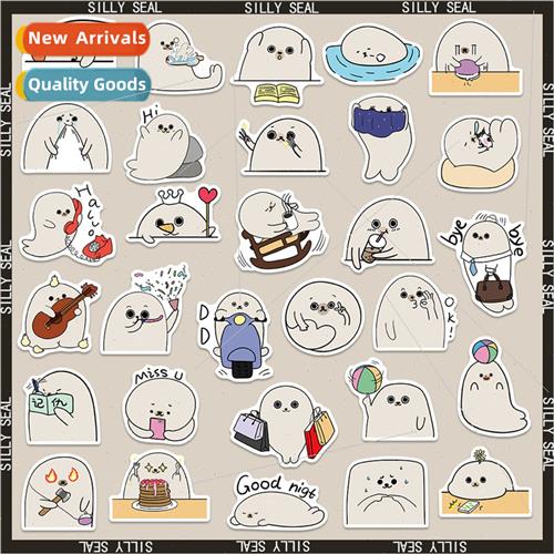 50 small silly leopard cartoon cute graffi stickers students