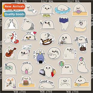 50 small silly leopard cartoon cute graffi stickers students