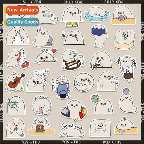 50 small silly leopard cartoon cute graffi stickers students