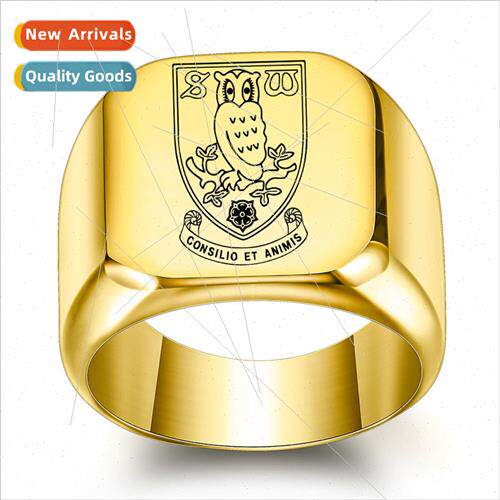 Ins tide men tanium steel owl ring viking 304 men ring vinta