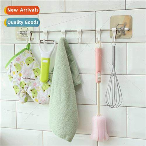 Non-marking adhesive hooks kchen sticky hooks six in a row h