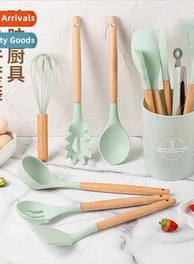 Wooden Handle licone Kchenware 12pcs Non-Stick Spatula Kchen