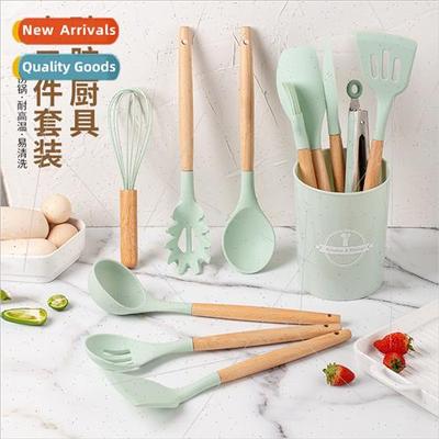 Wooden Handle licone Kchenware 12pcs Non-Stick Spatula Kchen